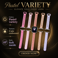 Compatible avec Apple Watch Series 12 11 SE, bracelet vintage en cuir suédé avec motif lune et étoile en relief