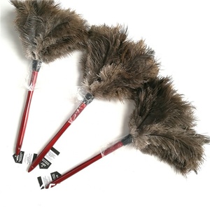Manche en bois grande taille 60cm plume d'autruche décoration <span class=keywords><strong>plumeau</strong></span> pour voiture maison propre - Product Image 1