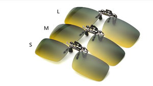 3サイズ偏光レンズを運転する近視ドライバー用金属カバークリップクリップ昼と夜の視力メガネサングラス - Product Image 3