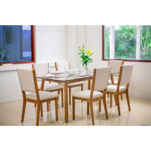 ALMA-Table de salle à manger moderne en bois prêt-à-assembler, meubles pour villa, hôtels, vente à chaud au Vietnam, design pour salle à manger - Product Image 2