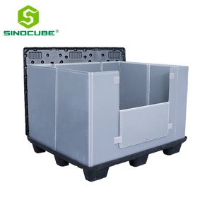 Fabriekslevering Sinocube 100% recyclebare PP <span class=keywords><strong>pallet</strong></span> sleeve box 4-weg stapelbaar inklapbaar nestbaar opvouwbare <span class=keywords><strong>container</strong></span> op maat - Product Image 1