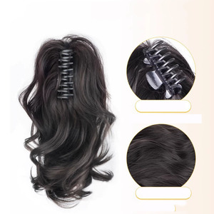 คลิปหนีบ<span class=keywords><strong>ผม</strong></span>เพิ่มวอลลุ่ม, แฮร์พีชผมยาวหยักศกสังเคราะห์สำหรับผู้หญิง, เพิ่มวอลลุ่มทันทีสำหรับทรง<span class=keywords><strong>ผม</strong></span>หางม้าสูงและ<span class=keywords><strong>ทรง</strong></span>ครึ่งหัว - Product Image 6