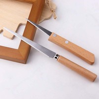 LISI 2 pièces Couteaux à modeler à manche en bois, outils d'affûtage pour l'artisanat, la poterie, la céramique, la sculpture et le modelage de l'argile polymère, pour fournitures artistiques