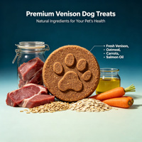 Nourriture pour chiots Venison Square 23% de protéines brutes, protéines animales et végétales mélangées, soutient la croissance des os et des muscles pour chats et chiens de toutes les générations