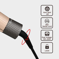 Catok pelurus rambut Titanium 2in1, pelurus rambut elektrik profesional, pelurus rambut dan pengeriting tampilan suhu, catok datar