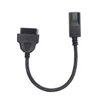 Cable Adaptador de Diagnóstico Honda de 3 Pines a OBD2 de 16 Pines para Herramienta de Diagnóstico de Motocicletas Honda, Escáner OBD2 para Motocicletas J1962 de 16 Pines