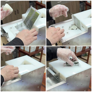 Ligne de production complète d'Onigiri japonais, machine à former et à emballer des boulettes de riz - Product Image 6
