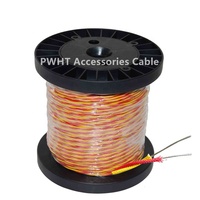 2 x 0.711 mm, Cable Termopar Tipo K de Alta Temperatura 800°C, Código de Color ANSI Amarillo y Rojo, Cable TC para Procesos de Tratamiento Térmico