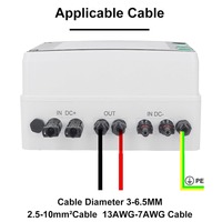 Caja Combinadora Fotovoltaica de 8 Cadenas 1000VDC con Fusible MCB SPD IP65 Material PC+ABS Certificación CE para Sistema Solar