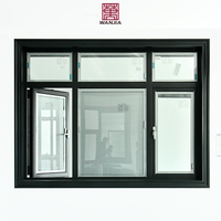 WANJIA Rideau à persiennes à ouverture horizontale en aluminium à double vitrage pour fenêtre à battant en acier inoxydable