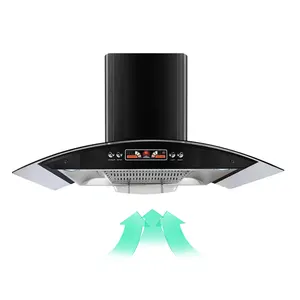 Home Cooking Hood Extractor Phạm Vi Hood Đảo Bếp Ống Khói Điện