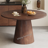 Table basse de salle à manger en bois massif de luxe moderne avec design simple petit bureau de réception rond pour salon villa