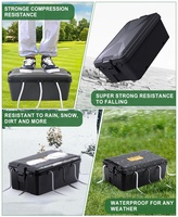 Boîte de jonction électrique extérieure de grande taille IP54 étanche en PP noir, cache-câble d'extension, protection contre les intempéries, protection des prises