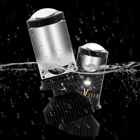 Sunshiny Y6 MAX High Beam Low Beam H4 Mini Bi Lens Projecteur 30W 2.5 pouces Phares de voiture Projecteur Lentille Laser LED Phare