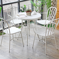 Chaises de table à manger en aluminium 4 places et chaises pour l'extérieur