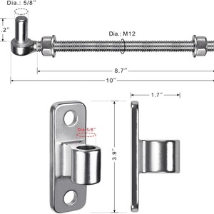 บานพับประตูสแตนเลสแบบเจโบลท์ ขนาด 6 8 10 นิ้ว ชุดวัสดุ 304 ตัวหนีบยกสำหรับใช้งานทั่วไป - Product Image 2