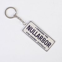 Porte-clés souvenir personnalisé avec logo, plaque d'immatriculation miniature en aluminium