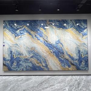 <span class=keywords><strong>Materiali</strong></span> da costruzione grande formato 1600 x3200 marmo pietra aspetto alta lucido blu lucido lastra gres porcellanato piastrelle per pareti e pavimenti - Product Image 3