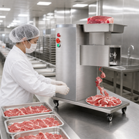 Machine à découper la viande, trancheuse à viande 750 kW avec système de contrôle du poids pour usine de plats préparés et de préparation de repas