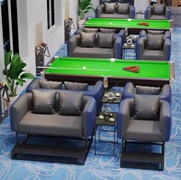 Canapé de billard et fauteuils de spectateur de luxe, sièges personnalisables pour salle de billard avec options de couleurs et de tailles multiples