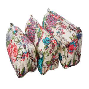 Bolsas de Cosméticos de Algodón Bohemio de Alta Venta, Ligeras, Transpirables y Duraderas, Estampadas a Mano, Bolsas de Aseo para Viaje, para Sala de Estar - Product Image 2