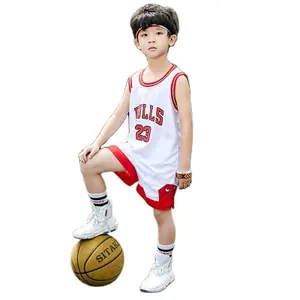 Hot bán thoáng khí nhanh chóng khô không bao giờ phai trẻ em bóng rổ Jersey singlets Áo vest Kit Set Áo Sơ Mi Irving bóng rổ Jersey