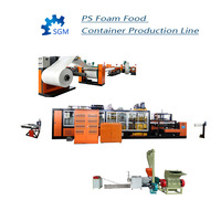 Nouvelle machine automatique de formage de boîtes repas en mousse PS, contrôlée par PLC, avec pompe à moteur 380V 204kW, haute sécurité, écologique et jetable