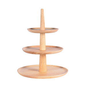 Exhibidor Cuadrado de Tres Niveles con Diseño de Madera Sólida Estilo Europeo para Buffet de Hotel, Exhibición de Aperitivos para Fiestas, <span class=keywords><strong>Bolsa</strong></span> Ecológica OPP - Product Image 5
