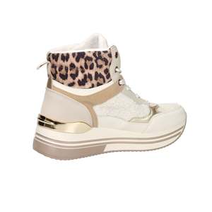 Zapatillas Deportivas para Mujer Laura Biagiotti, Color Beige, Plataforma Alta con Detalles de Leopardo - Product Image 5