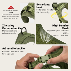Fabricante de Coleiras para Cães, Novas Cores da Moda, Material de Tecido Sólido Acolchoado, Respirável e Ajustável, Coleira para Cães que Não Puxa - Product Image 4