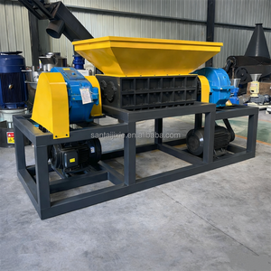 Déchiqueteur industriel de plastique à double arbre haute efficacité pour la production optimisée, idéal pour les bouteilles PET, les fûts HDPE et les filets de pêche - Product Image 3