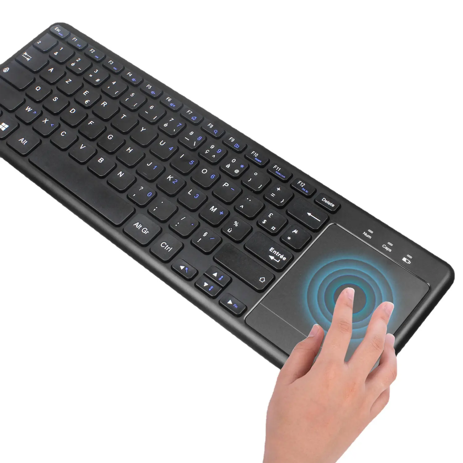 Tesoura para teclado sem fio 2.4g, teclado francesa de chocolate mudo pé para computador