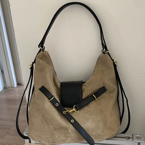 Sac fourre-tout vintage de luxe pour femme en cuir PU style Maillard avec fermeture éclair, design à bandoulière unique, grande capacité - Product Image 2