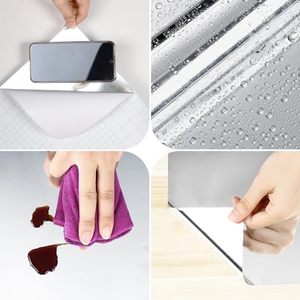 Carta da Parati Moderna Yullpaper 40 cm <span class=keywords><strong>X</strong></span> 300 cm, Effetto Specchio, Adesivo in PVC, Rotolo Decorativo per Pareti e Vetri - Product Image 5
