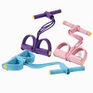 Corde d'entraînement multifonctionnelle avec bandes de résistance pour le yoga <span class=keywords><strong>et</strong></span> le fitness, outil d'exercice à pédale pour les sit-ups <span class=keywords><strong>et</strong></span> les pompes - Product Image 3