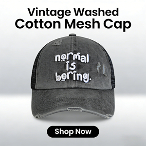 Casquette Trucker en Coton Lavé Tissé à la Main avec Broderie de Lettres Vintage, Style Rétro, Vente en Gros, Logo Personnalisé, Unisexe - Product Image 1