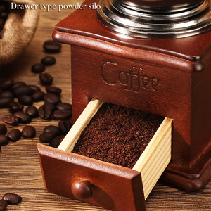 เครื่องชงกาแฟเฟรนช์เพรสแบบวินเทจ พร้อมเครื่องบดเมล็ดกาแฟ ชุดของขวัญงานแต่งงานสุดหรู หม้อแบบหมุนมือ ปรับแต่งได้ตามต้องการ OEM ของขวัญคริสต์มาส มูลาน - Product Image 6