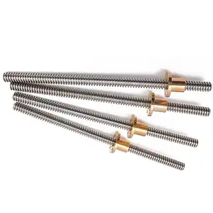 Hot Sale High precision Nut Thread Lead Screw 8mm Threaded Trapezoidal Screw Rod T8 Brass Bearing