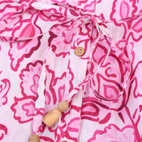 SHENZHU Nouvelle collection été 2025 – Robe mini élégante pour femme avec ceinture, imprimé floral superposé et col en V 3150658