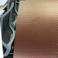 Feuille en acier inoxydable plaqué or rose PVD 4x8 pieds, gaufrée en millet, pour la décoration d'hôtels de luxe et le revêtement mural