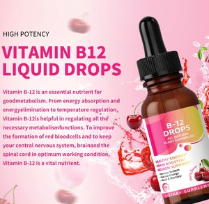 <span class=keywords><strong>Vente</strong></span> flash : Gouttes liquides de vitamine B12 de qualité alimentaire 5000 mcg, boisson énergisante pour adultes, non destiné aux femmes enceintes - Product Image 6