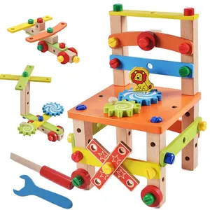 Jouets éducatifs Montessori pour enfants, lot d'outils de créateurs, en bois, cadeaux pour filles et garçons, livraison