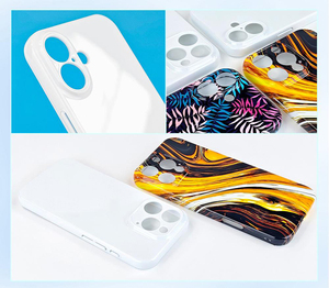 Trắng DIY Nhựa PBT truyền nhiệt Cover quay lại cứng PC Slim 3D thăng hoa Trống Điện thoại di động Trường hợp đối với iPhone 16 Pro Max 15 14 - Product Image 5