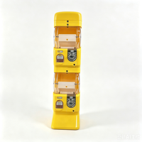Distributeur automatique de capsules jaunes pour enfants, machine à bonbons à monnayeur, paiement par pièces, cartes de crédit et jetons, distributeur automatique japonais