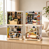 Nouveau produit : Kit de maison miniature DIY, sécurité environnementale, architecture miniature, puzzle 3D, maison miniature DIY, jouets de jeu de rôle