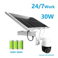 Panneau solaire monocristallin 30W 50W 60W 80W 100W 120W 160W 240W 320W 12V, module de charge PV avec batterie pour camping-car, bateau, caméra CCTV
