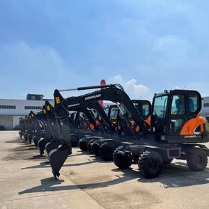 Excavadora de Ruedas Usada DOOSAN 60W DX60W, Mini Excavadora Anfibia de 6 Toneladas en Venta en Buenas Condiciones - Product Image 3