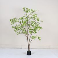 Plante artificielle en pot en plastique, style érable, pour l'intérieur et l'extérieur, décoration de la maison, du bureau et du jardin, plantes artificielles, plantes faux.