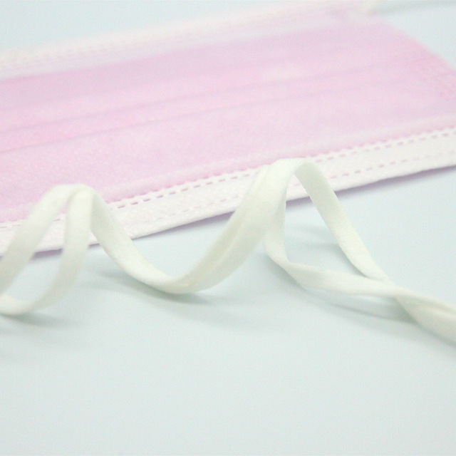 4 mm Width Flat Disposable-mask Used Elastic Ear Loop Factory Direct Wholesale in Stock Item White Color Nylon Spandex Rope