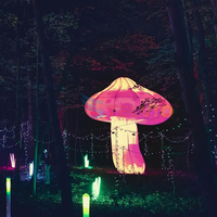 Modèle de champignon géant coloré pour la décoration de scène Wonderland et publicité, ballon végétal gonflable pour la décoration de parc